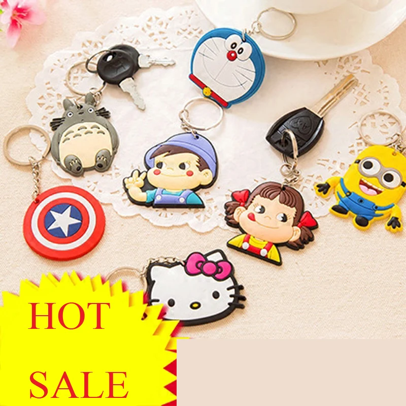 2016 много дизайнов Новый мультяшный силиконовый пластиковый милый чехол Брелок