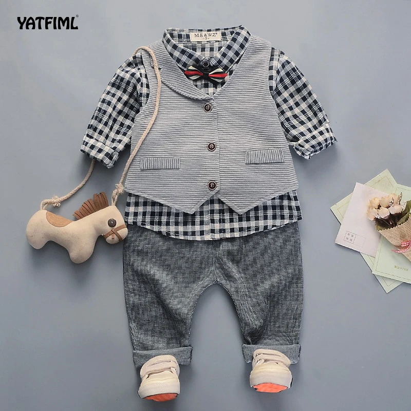 YATFIML/модные детские блейзеры для маленьких мальчиков; костюм для мальчиков на свадьбу, выпускной, торжественное платье в клетку; свадебные костюмы для мальчиков; подарок на день рождения