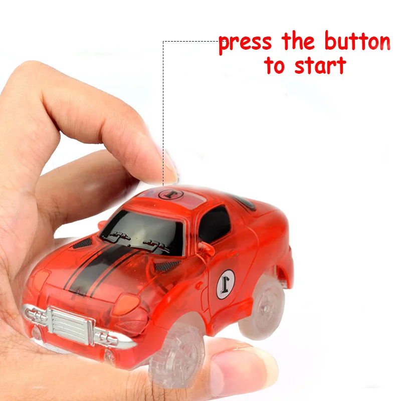 Волшебный трек Забавный светящийся гоночный светится в темноте автомобиль