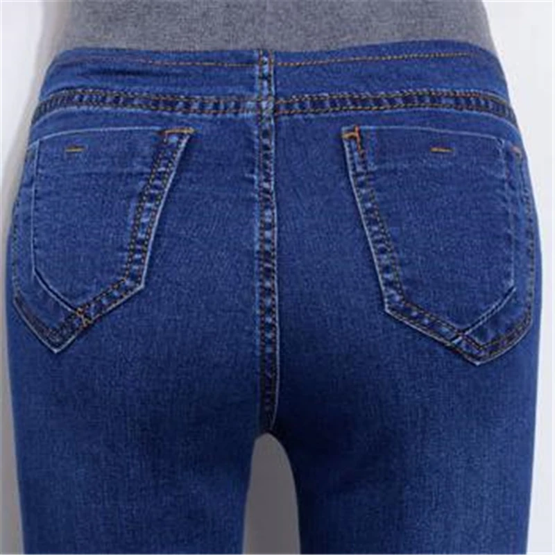 Женские брюки до щиколотки летние эластичные хлопковые карандаш женские джинсы