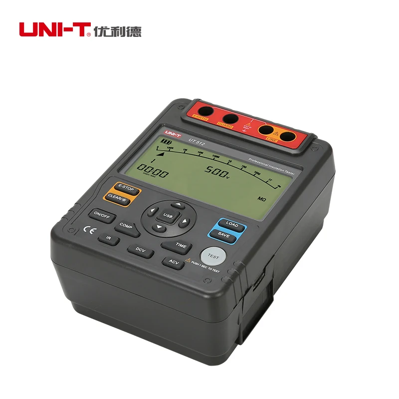 UNI-T UT512 Digital Insulation Resistance Tester Meter Megohmmeter Low Ohm Ohmmeter Voltmeter Auto Range 2500v Usb Interface ohm |