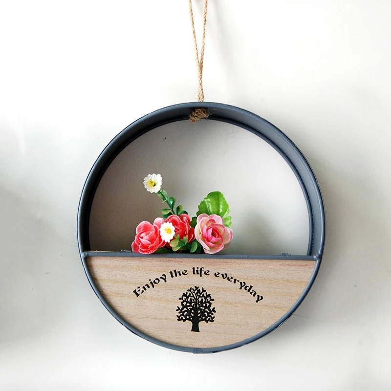 Железная деревянная Цветочная композиция аксессуары для украшения дома