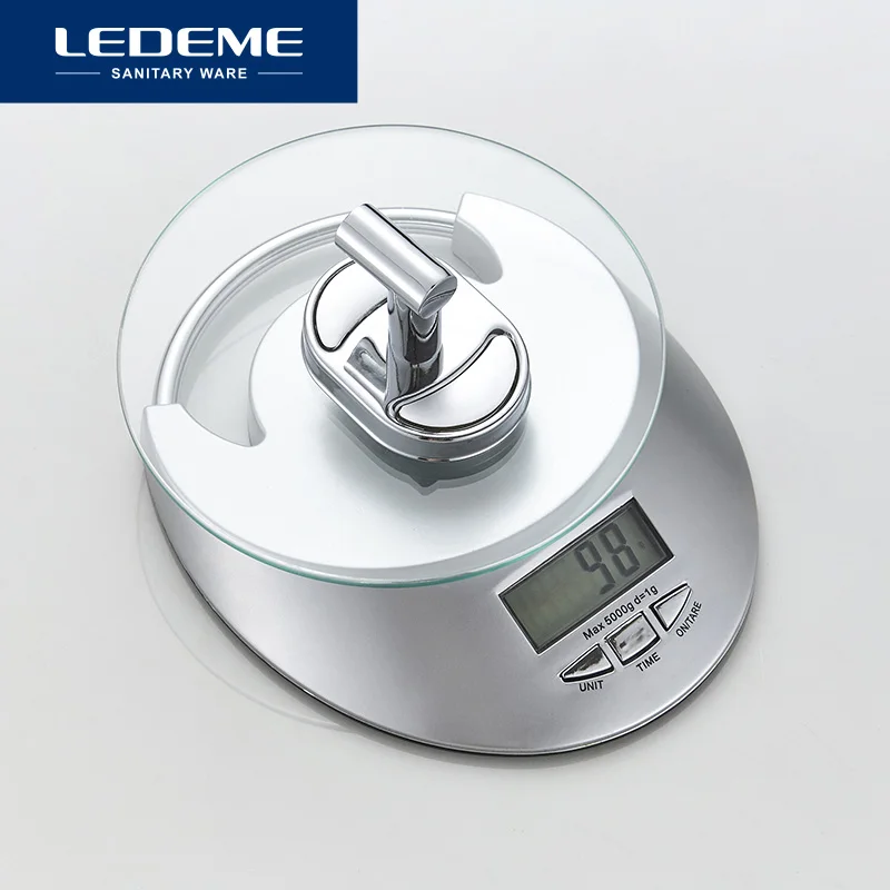 LEDEME Серебряная одежда для комнаты 1 крючок халата вешалка полотенец ванной из