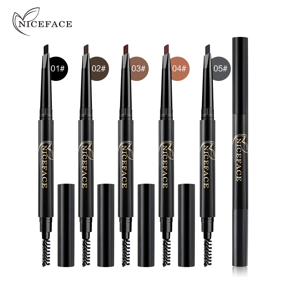 Niceface автоматический карандаш с двойной головкой для увеличения бровей