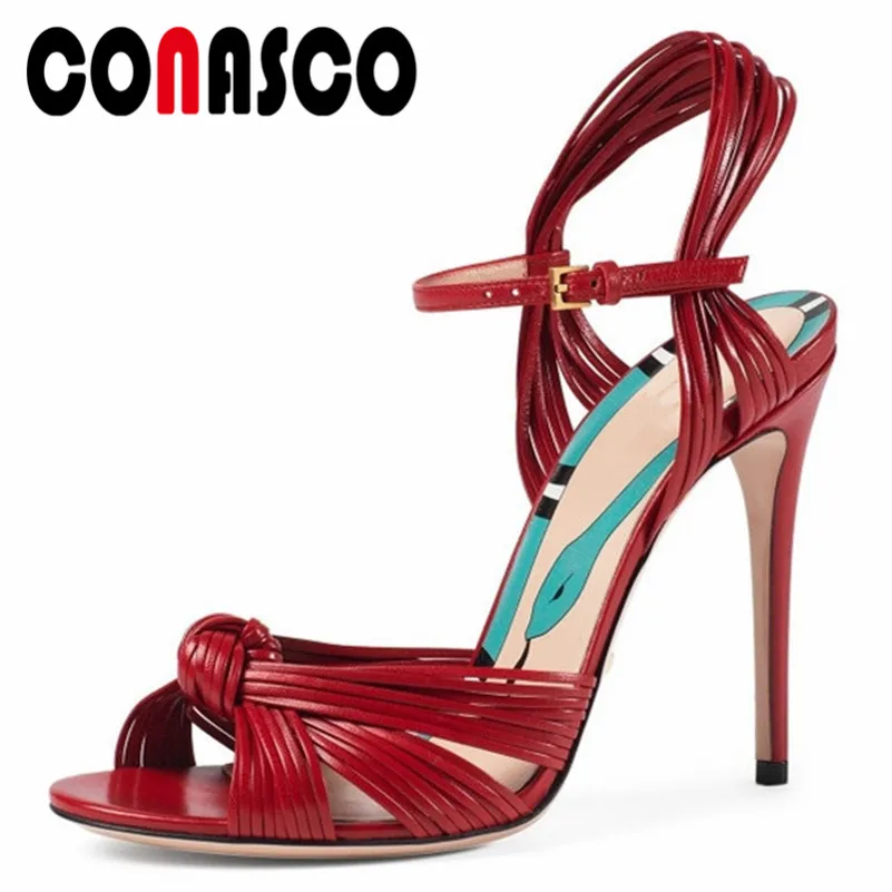 CONASCO Летние босоножки на высоком тонком каблуке Свадебная вечеринка для
