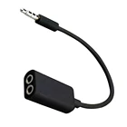 Двойной аудиокабель для наушников и наушников, разъем 3,5 мм, аудиокабель Y-Сплиттер, адаптер для влюбленных, шнур для наушников для телефона MP3 MP4, 1 шт.