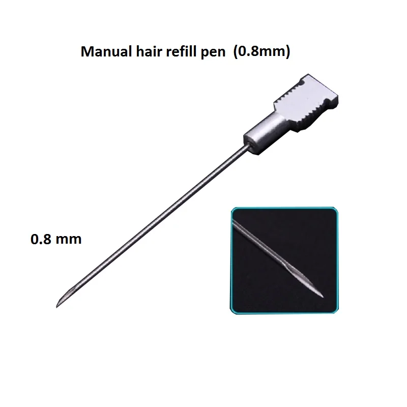 0.8MM needle Ручная имплантированная ручка для посадки волос бровей - Цвет: 0.8MM needle
