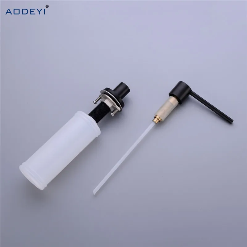 Черный латунный дозатор мыла AODEYI для кухонной раковины диспенсер бутылка