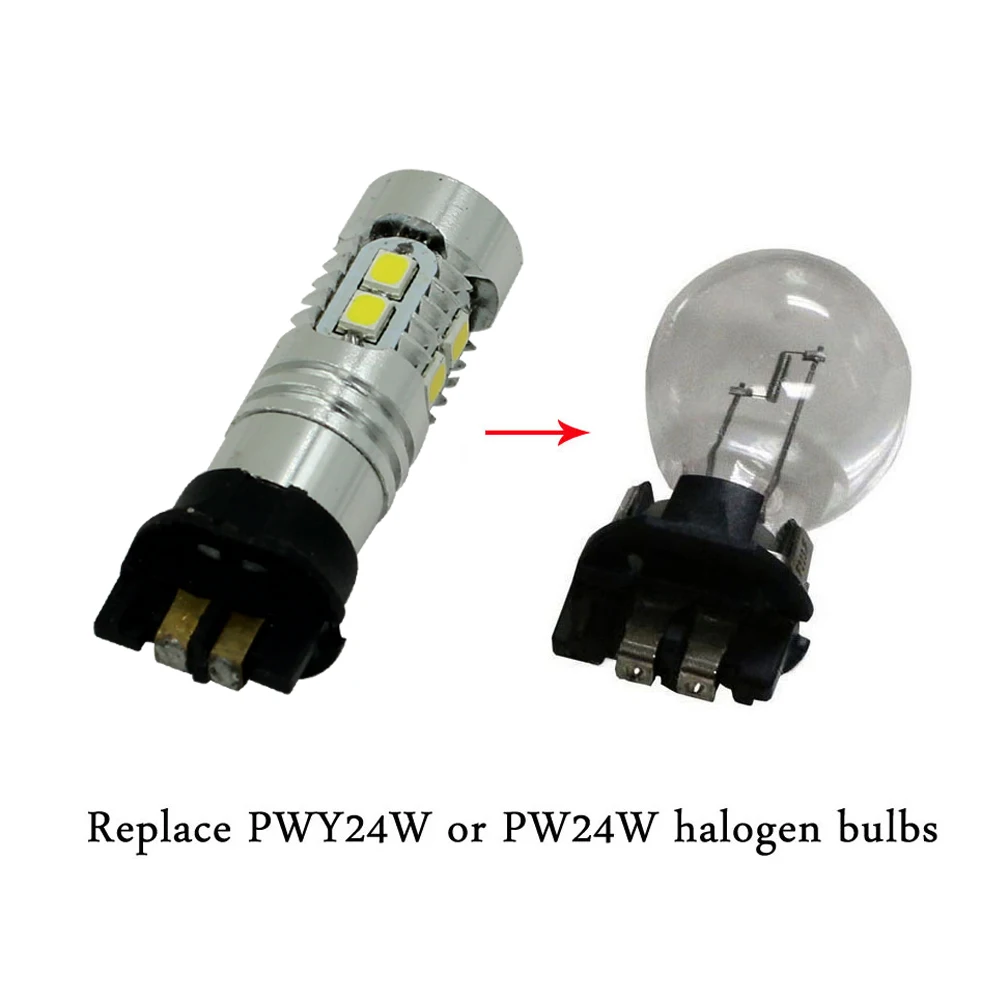 Без ошибок PWY24W PW24W светодиодный фонарь для Audi A3 A4 A5 Q3 VW MK7 Golf CC передние сигнальные