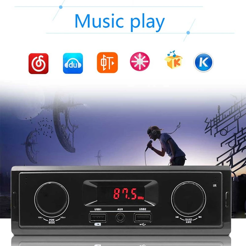Bluetooth K501 авто радио 12V 1Din FM радио автомобиля MP3 плеер