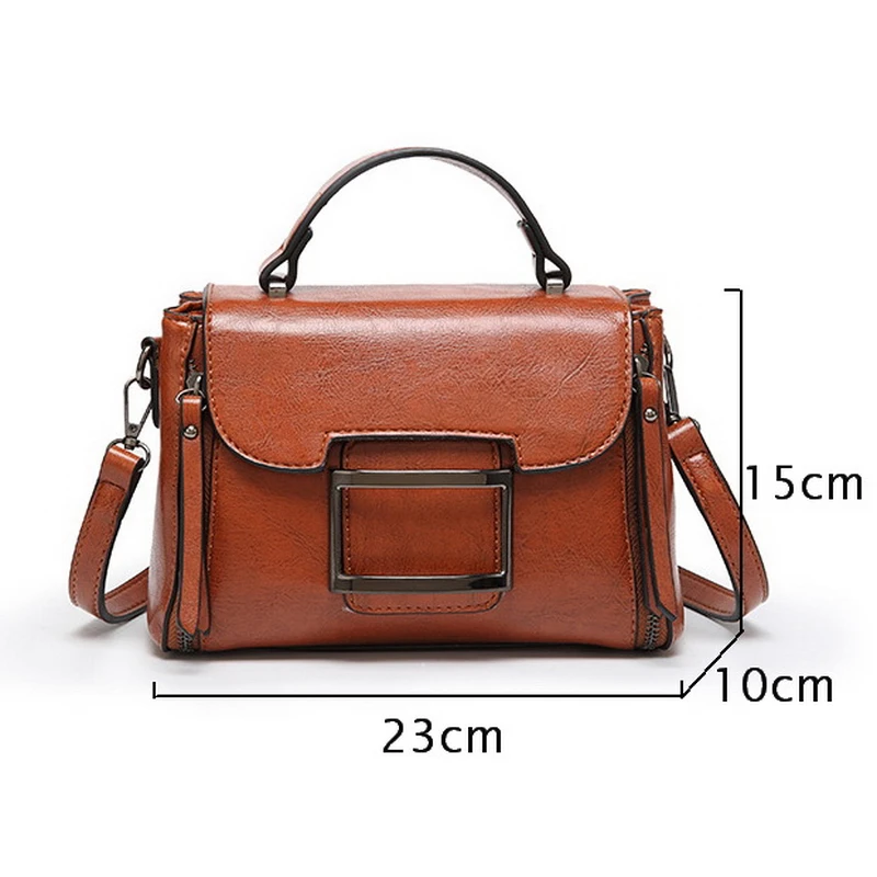 Модная женская сумка через плечо Ansloth винтажные сумочки из вощеной масляной кожи