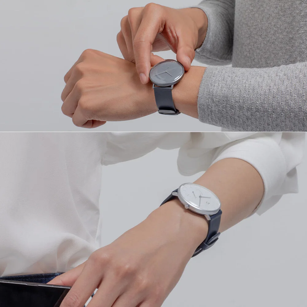 XIAOMI MIJIA кварцевые Смарт-часы для мужчин и женщин фитнес-трекер звонки напоминание двойной циферблат Вибрация напоминание Шагомер Умные часы