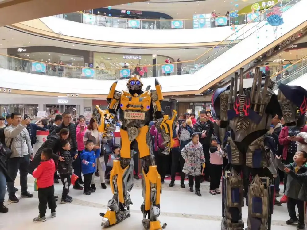 Носимый Bumblebee Beetle костюм-Броня Трансформеры Косплей доспехи со светодиодными лампочками голосовое переключение сценическое шоу вечерние события