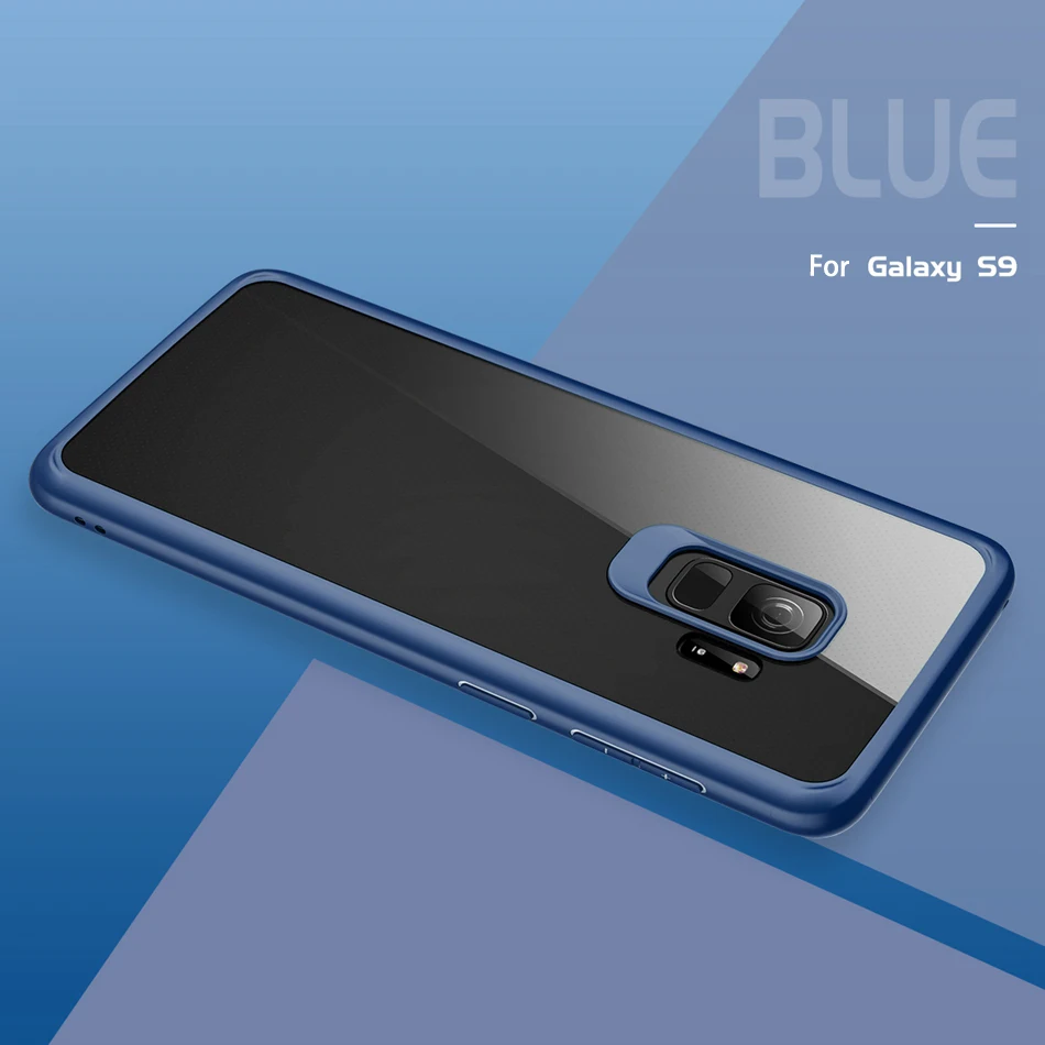 Тонкий чехол для Galaxy S9, ROCK TPU+ PC противоударный чехол для телефона для samsung Galaxy S9 plus прозрачная задняя крышка для s9+ оболочка