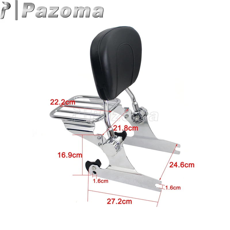 Регулируемая багажная стойка для мотоцикла хром Harley Softail Fat Bob 2000|Накладки и
