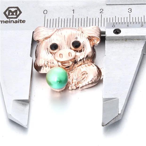 6 шт./лот новые ювелирные изделия с кнопками сделай сам имитация жемчуга свинья 18