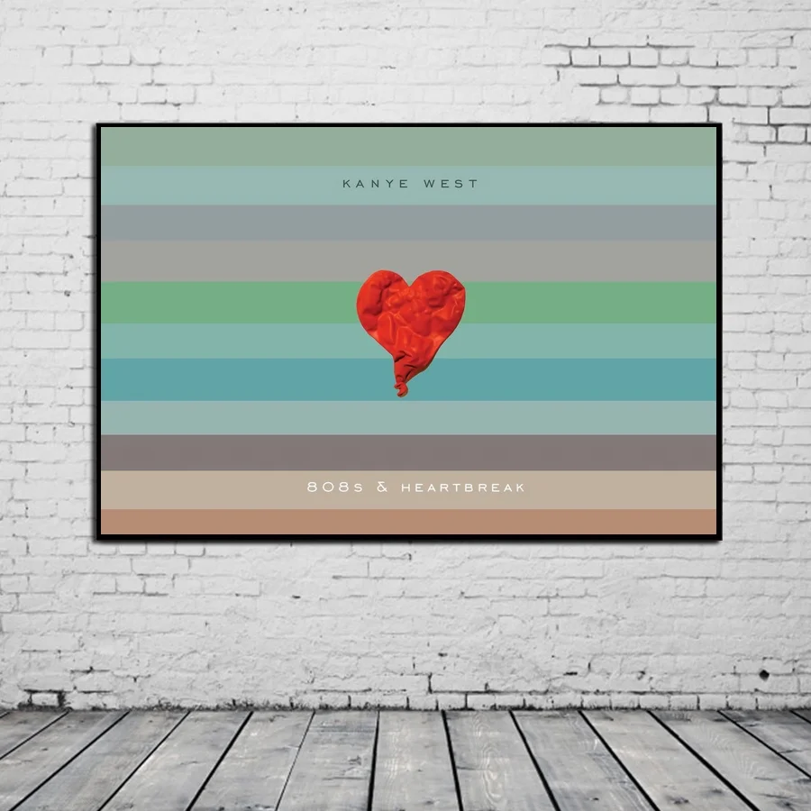 808s и разбитое сердце Настольный музыкальный альбом художественный холст плакат