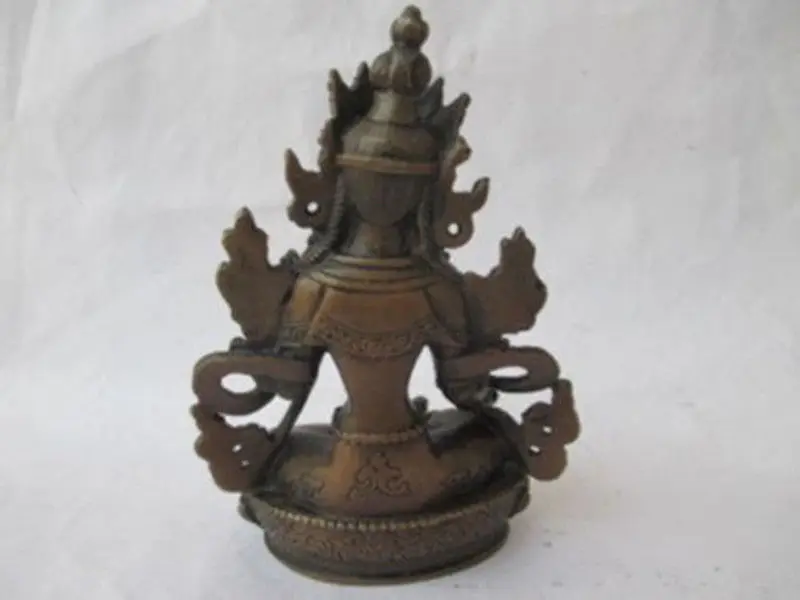 Китайская тибетская бронзовая Зеленая Тара Кван-Инь | Дом и сад