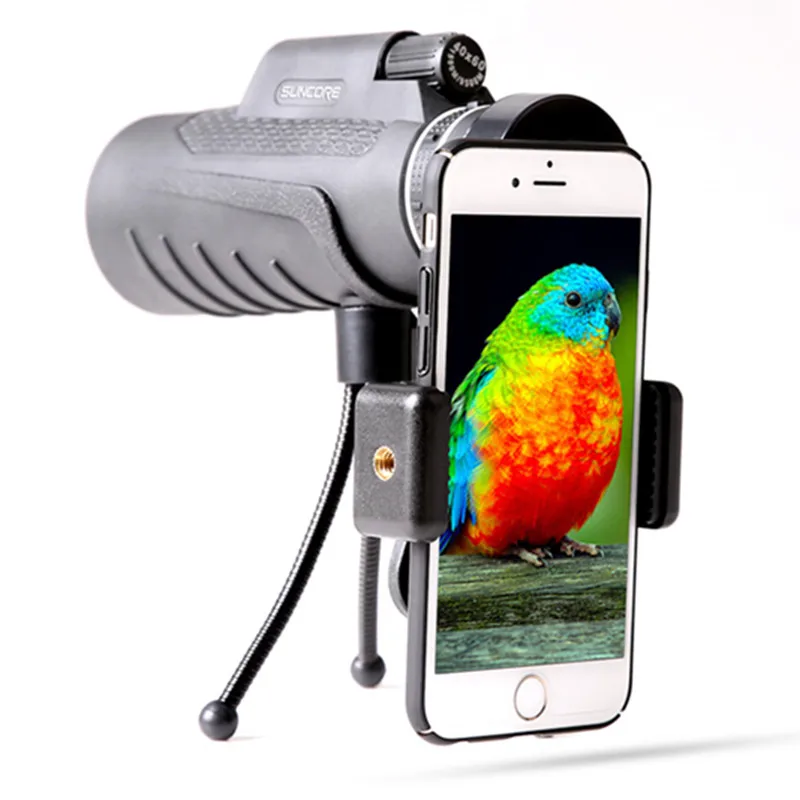 Monocular ClipTripod Высокая мощность 40X60 телескоп Монокуляры светильник ночного видения оптический телескоп Монокуляр охота путешествия Кемпинг Tolls - Color: Monocular ClipTripod