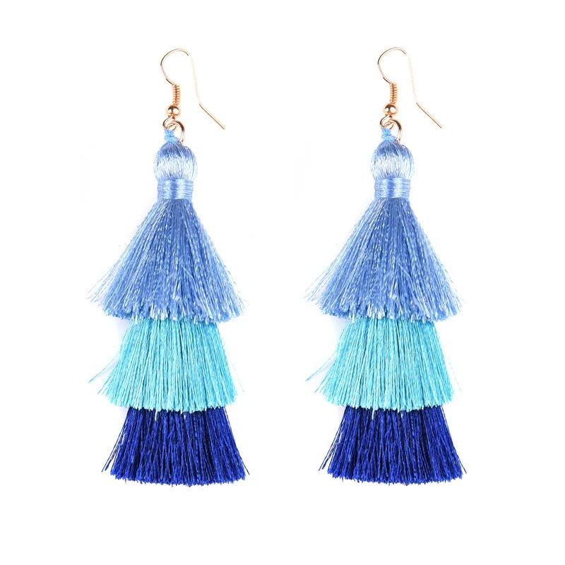 2018 новые богемные этнические серьги с кисточками для женщин и девочек Уникальные