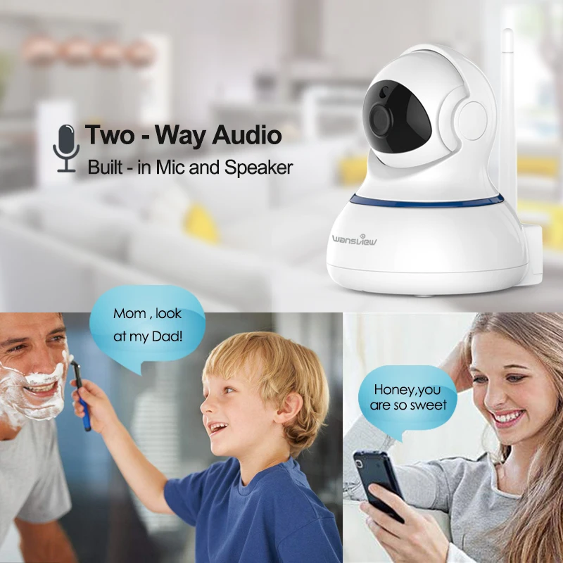 Wansview Беспроводной 1080P ip-камера с модулем питания через домашнюю Камера Wi-Fi