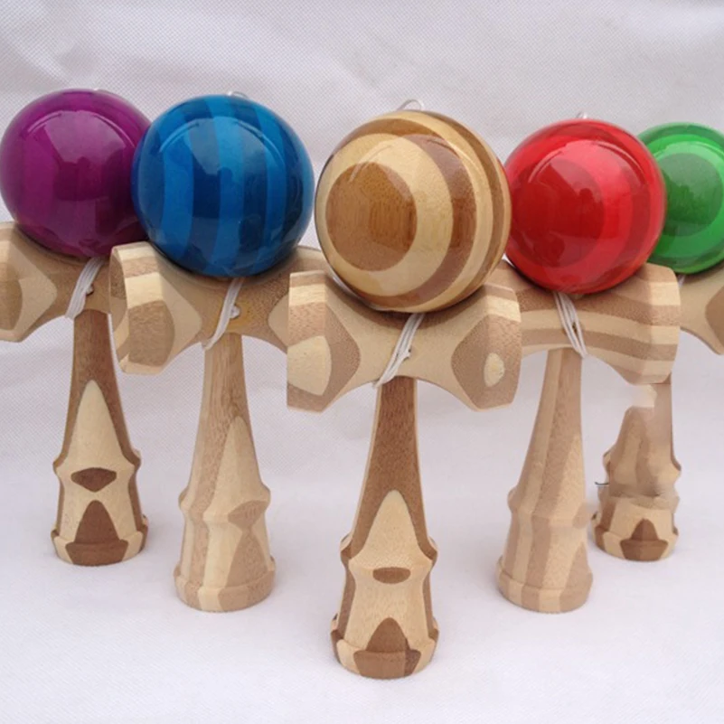 Профессиональные бамбуковые ПУ краски деревянные Kendama шары умелые Джамбо на