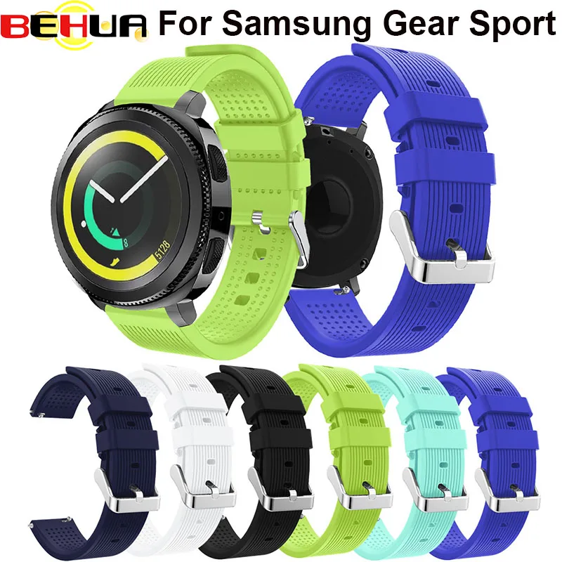 Ремешок силиконовый для наручных часов спортивный браслет Samsung Gear S2/Samsung Sport 6