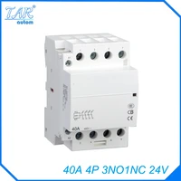 3no 1nc 40a modular charging pile with household ac contactor guide rail installation 24v