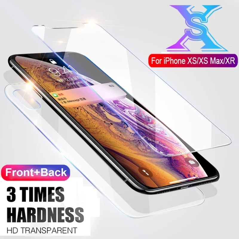 Закаленное стекло для iPhone XS MAX 2 шт. защитная пленка из закаленного стекла XR X 8 7 6 6S