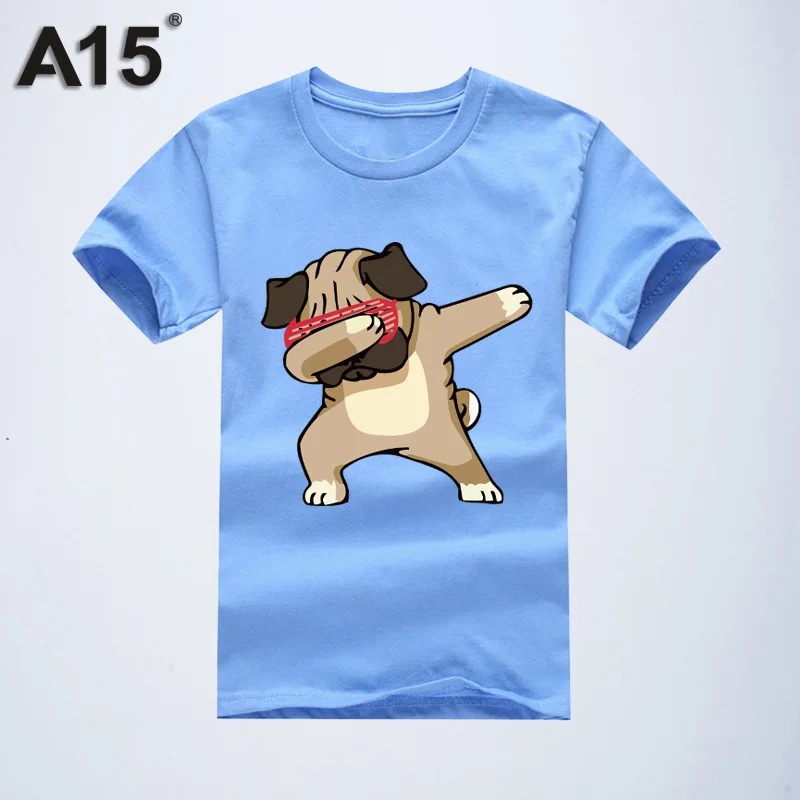 T0164Skyblue Брендовая летняя Милая одежда для детей, футболки с короткими рукавами и 3d принтом для девочек, топы, одежда для мальчиков 8, 10, 12 лет, A15 - Цвет: T0164Skyblue