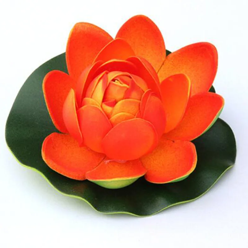 Имитация цветка лотоса для аквариума плавающий в воде уличный аквариум рыб