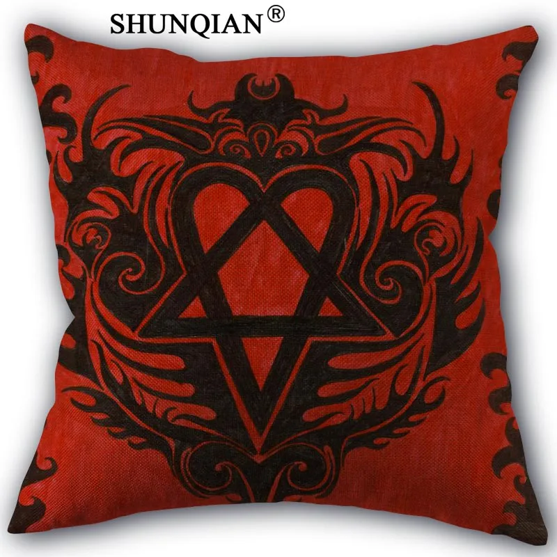Его heartagram наволочка из хлопка и льна квадратном каблуке на молнии накидка для