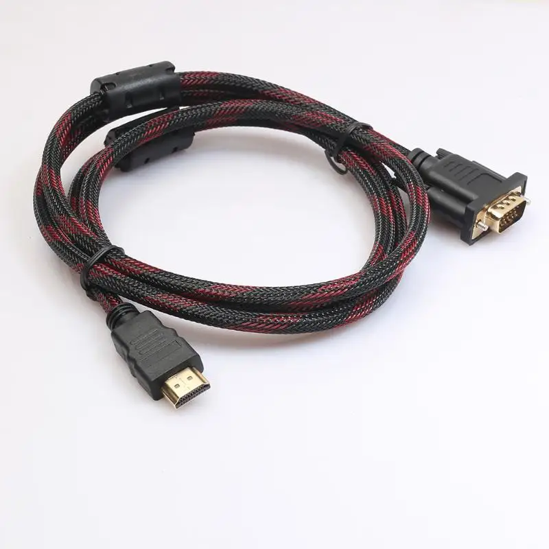ALLOYSEED оплетка HD ТВ кабель видеографической матрицы Full мужчина до 15 Pin разъем VGA
