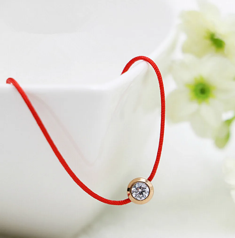 Браслет-цепочка с цирконами на удачу новинка бижутерия простые браслеты для