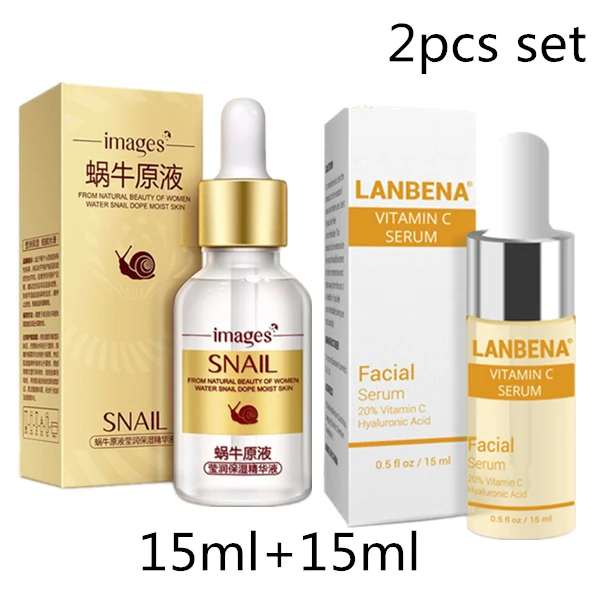 OMY LADY IMAGES, лифтинг, эссенция для лица, уход за кожей, против старения, чудо-очарование, Нестареющая жидкость, сыворотка против морщин, молодость, улитка, крем, гель - Цвет: 2pcs set