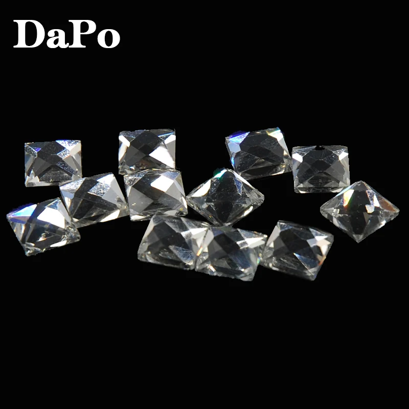 Hot Sales Square Crystal Clear HotFix FlatBack Rhinestones Glass Strass Fancy Shape DMC Fix Stones | Дом и сад