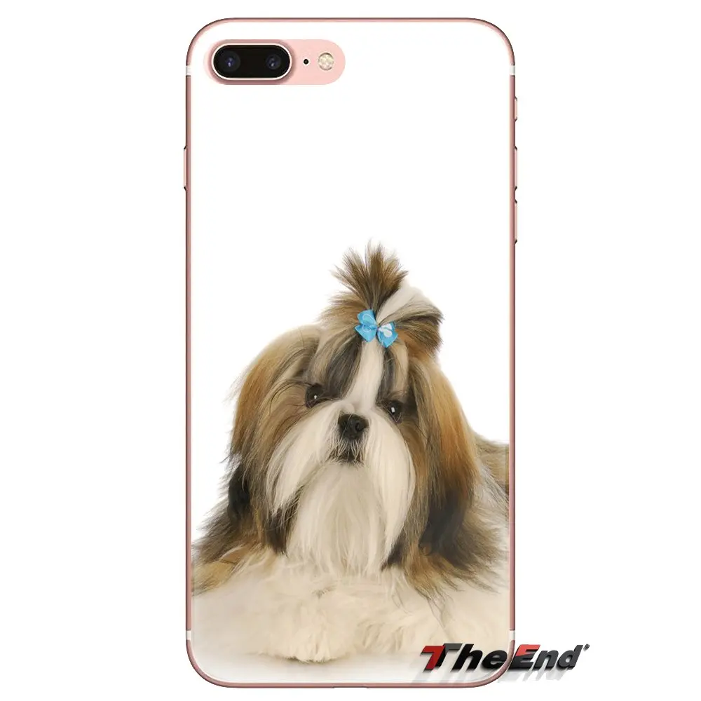 Чехлы из прозрачного мягкого материала для iPod Touch, Apple iPhone 4 4S 5 5S SE 5C 6 6S 7 8 X XR XS Plus MAX с изображением щенков породы ши-тцу.