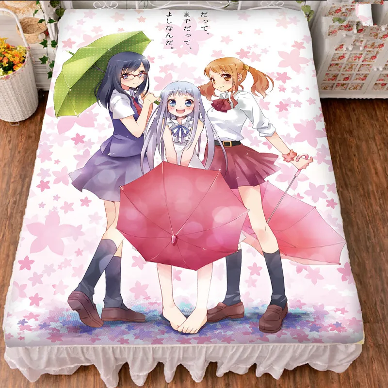 Аниме Anohana: The Flower We Seen тот день Honma Meiko Простыня из молочного волокна и фланелевое