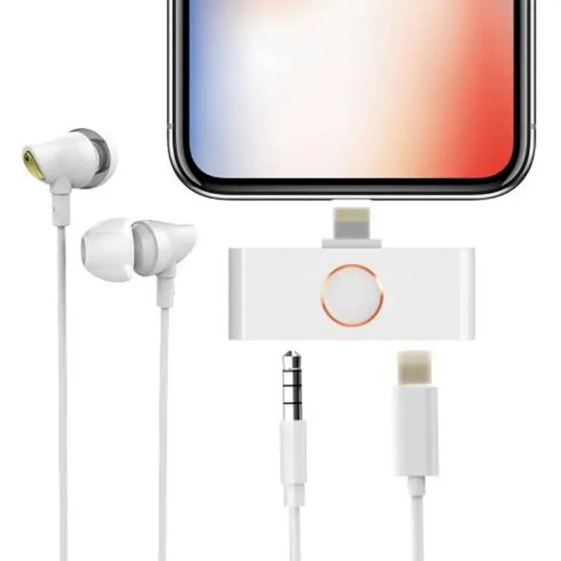 Для iPhone X XR XS 8 Ipad iOS 12 11 10 домашняя кнопка аудио адаптер конвертер для наушников
