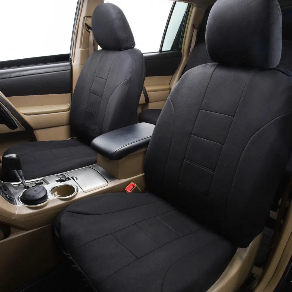 Универсальные автомобильные чехлы на сиденья накидки из ткани черного бежевого