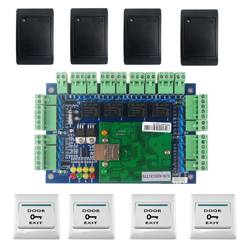 WAN Access Control Board Access Card Reader EM-ID Control Board via TCP/IP 4 Door Access Multi door Access Control Panel
WAN Access Control Board Access Card Reader EM-ID Control Board via TCP/IP 4 Door Access Multi door Access Control Panel