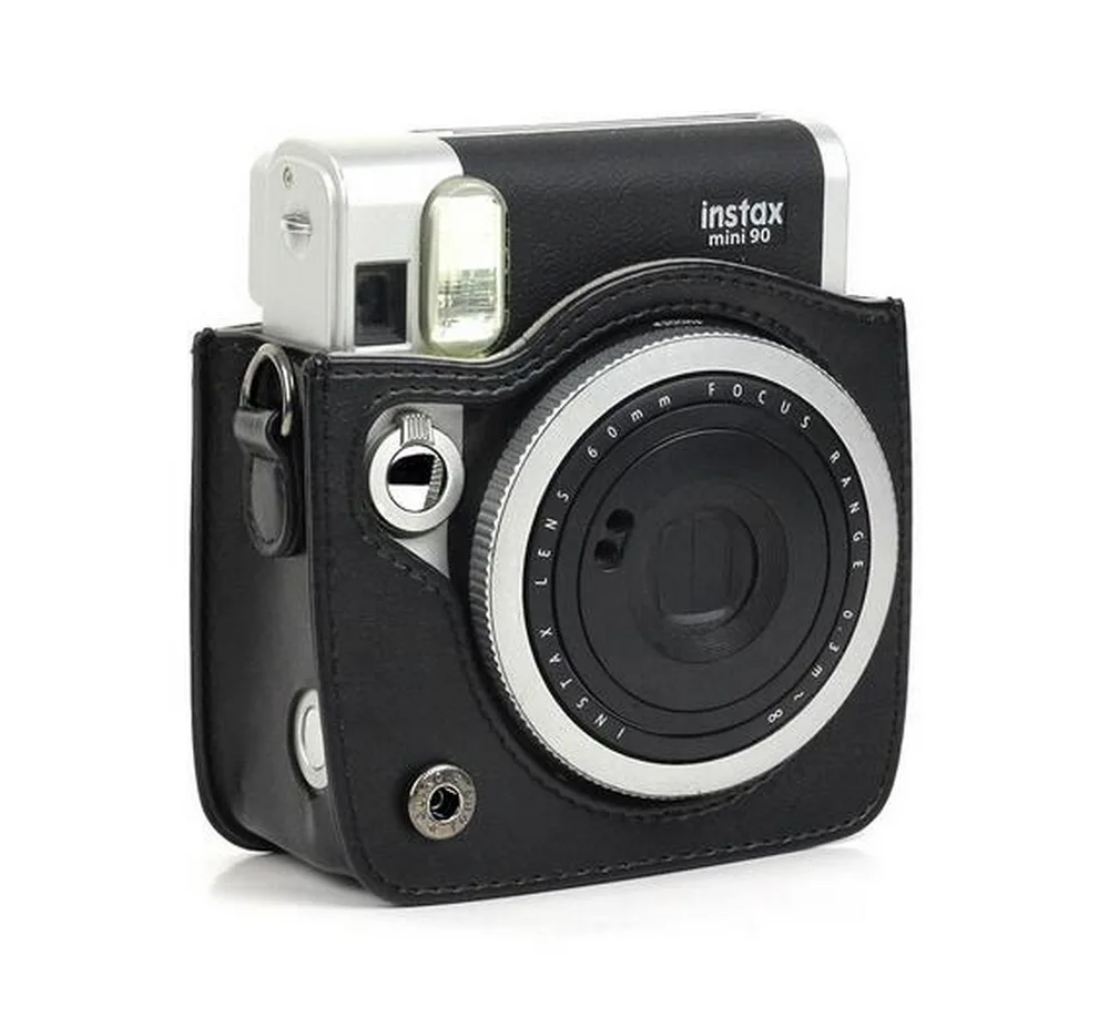 Чехол сумка из ПУ кожи для Fujifilm Instax Mini 90 NEO с плечевым ремнем защитный чехол камеры