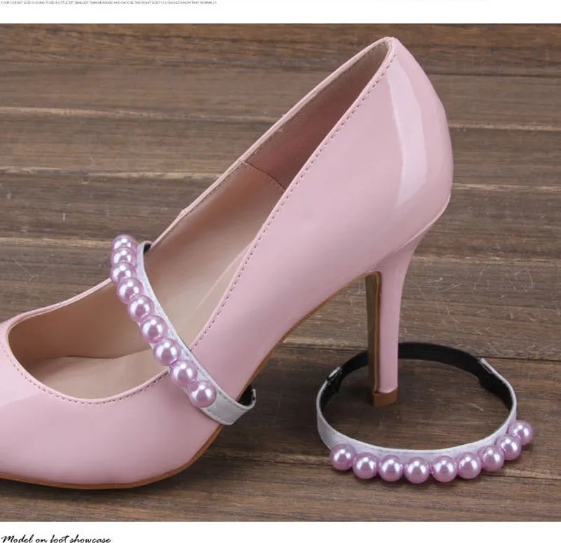 1 пара жемчужных лент на каблуке аксессуары для отделки обуви шнурки женской 7