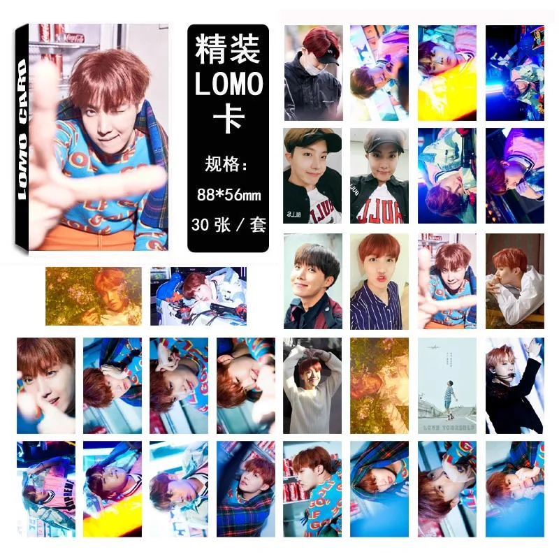KPOP 30 шт набор BTS Bangtan мальчики фото плакат LOMO карта Любовь себя вентиляторы