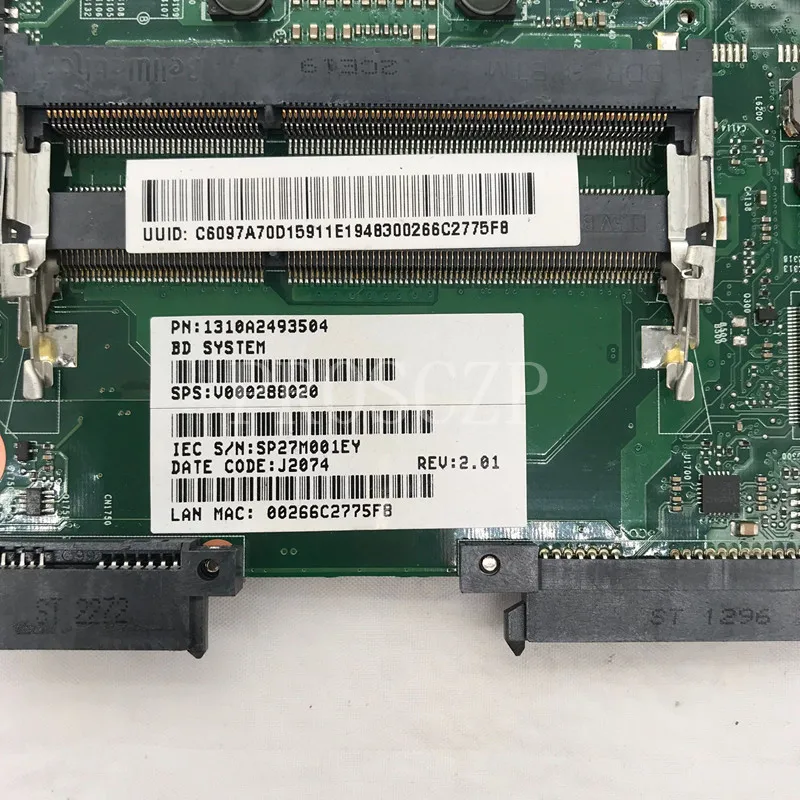 Бесплатная доставка Для X870 X875 материнская плата для ноутбука V000288020 6050A2493501 MB A02 HM76