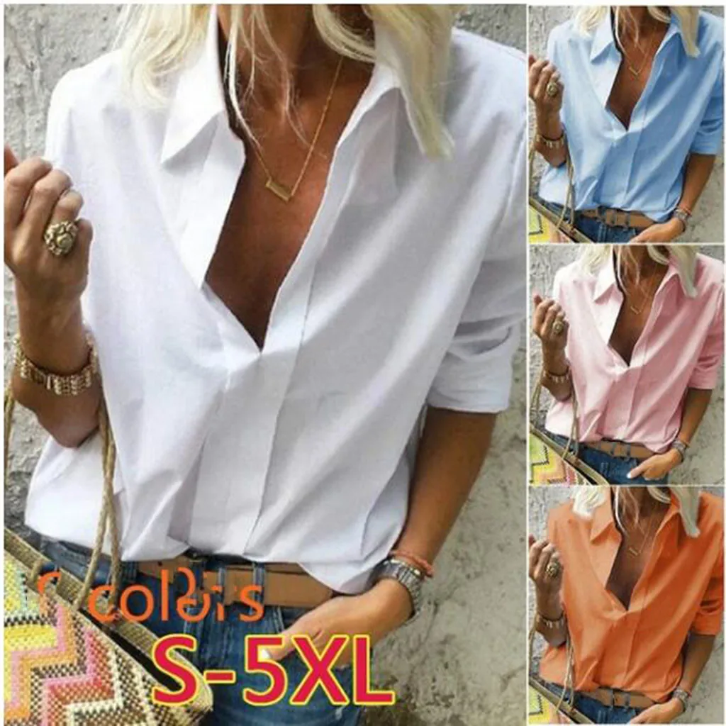 SAGACE женские модные топы и блузки 2019 размера плюс 5XL повседневные свободные