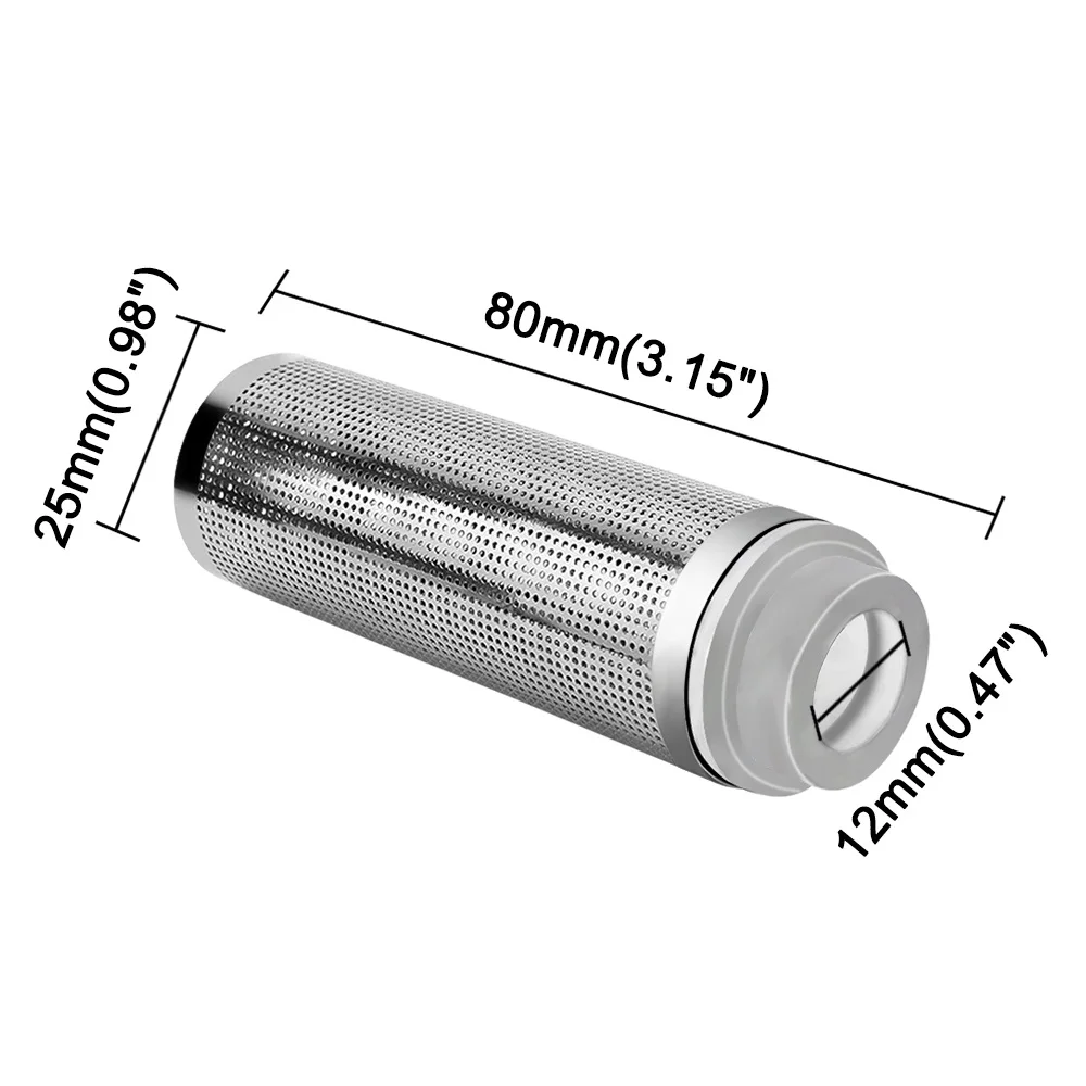 12mm Фильтр для аквариума сетки Нержавеющая сталь садок для рыбы входной фильтр охранник специальный креветки цилиндрический фильтр сетка приток входное отверстие протектор - Цвет: 12mm