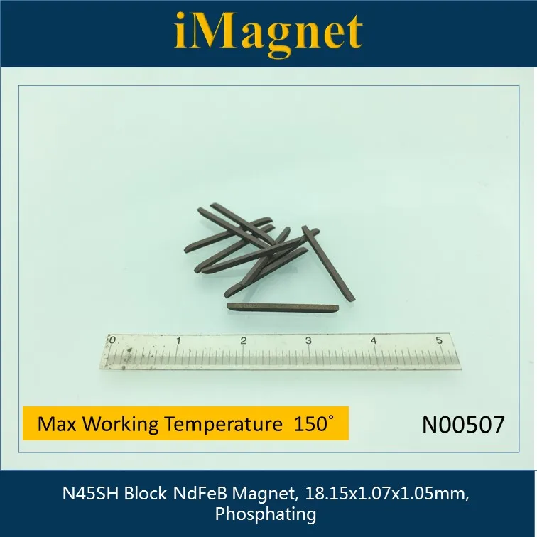 

Редкоземельный неодимовый магнит N00507, 30 шт., N45SH, 18,15x1,07x1,05 мм, магнит типа иглы, магнит на холодильник, магнит для штор