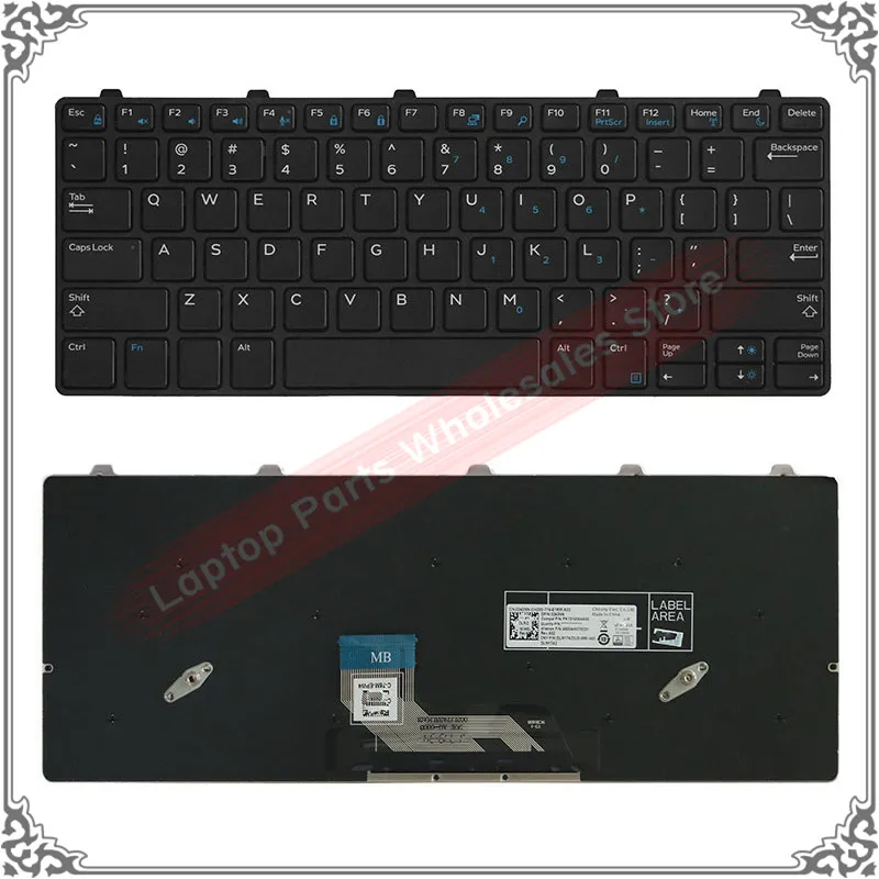 

Black US English Keyboard For Dell Chromebook 13 3380 without Backlit Keyboard Replacement