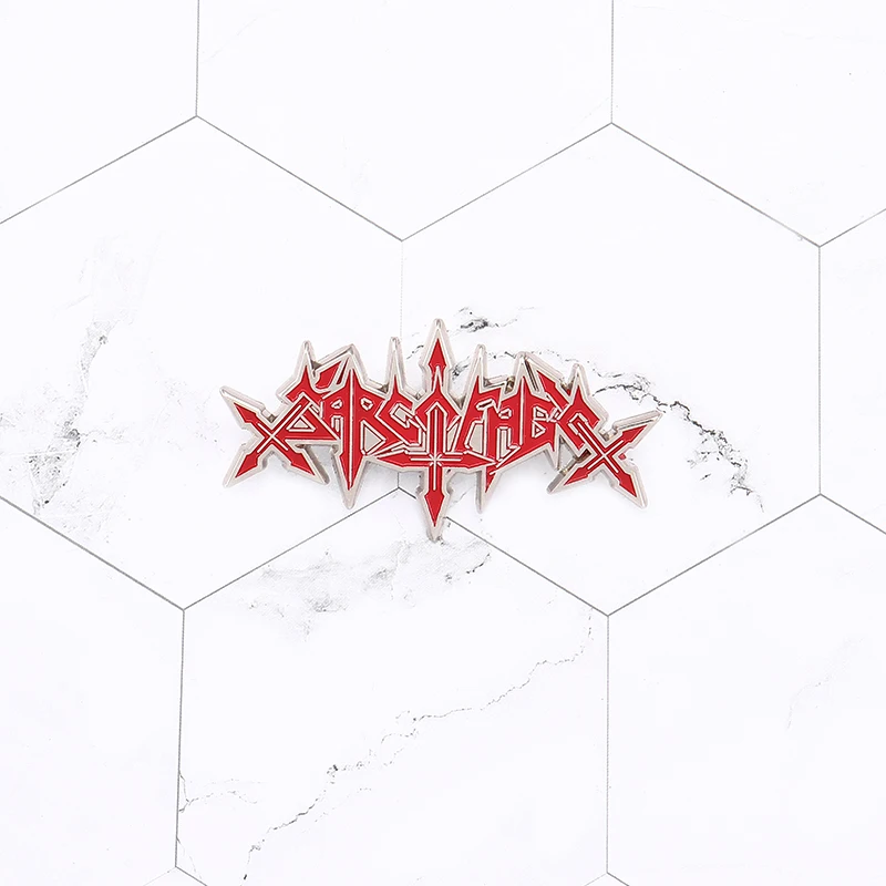 Один из пионеров черного металла значки Sarcofago с буквами Металлические Булавки